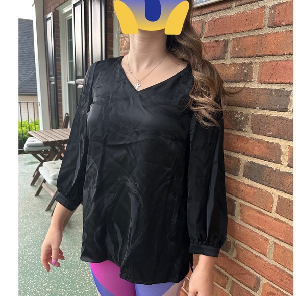 NWT Lafayette 148 swirl design tunic top - Picture 3 of 6